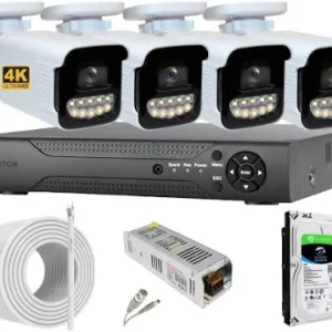 AHD PRO 4 Kameralı Renkli Gece Görüş Güvenlik Kamerası Seti